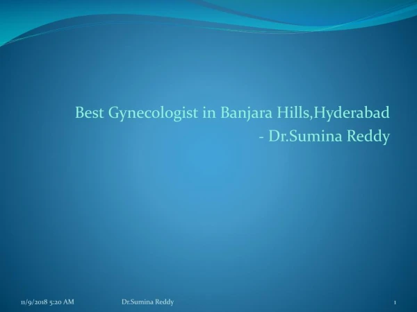 Best Gynecologist in Banjara Hills Hyderabad
