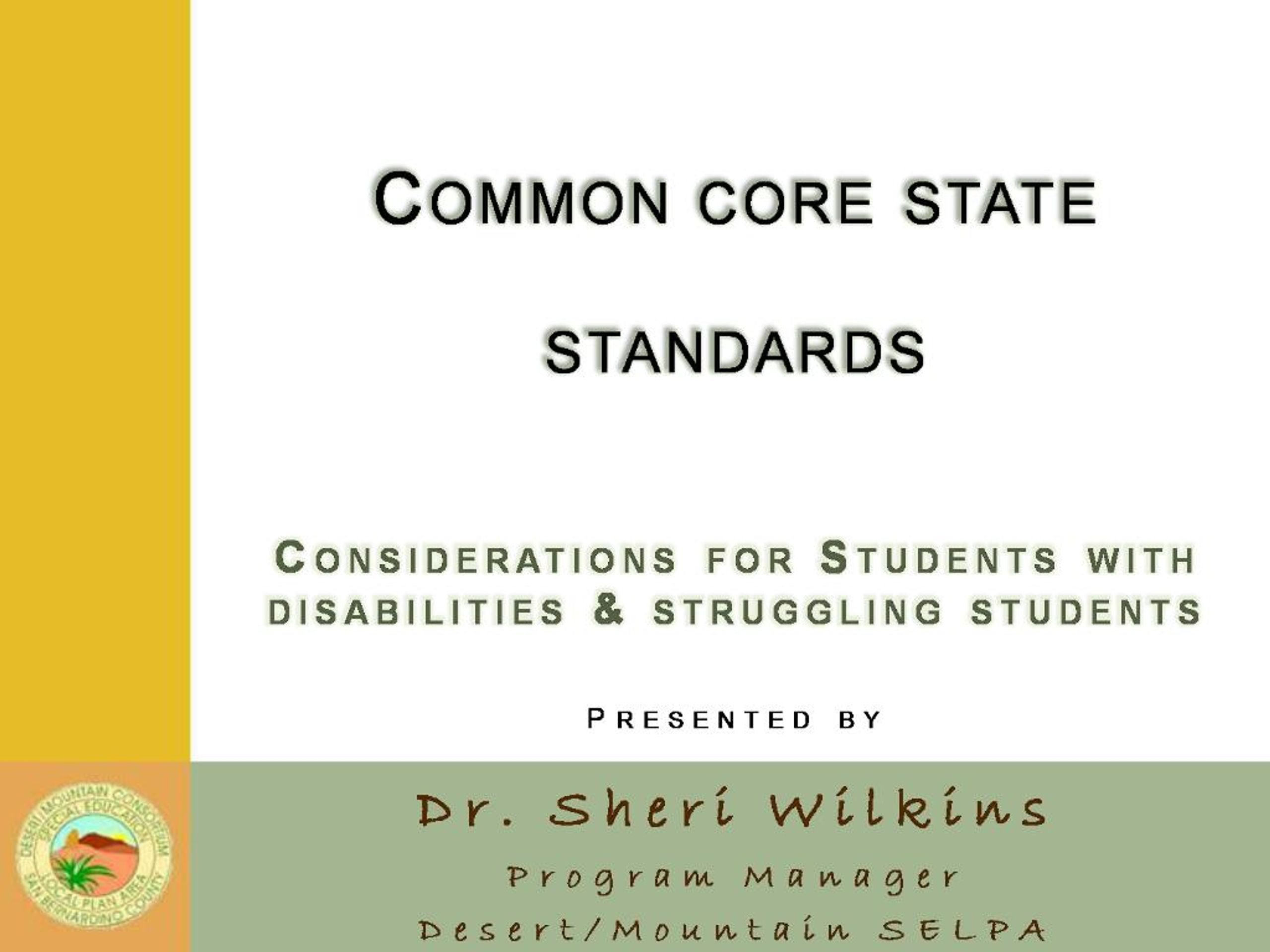 PPT - Common core state standards PowerPoint Presentation, free ...