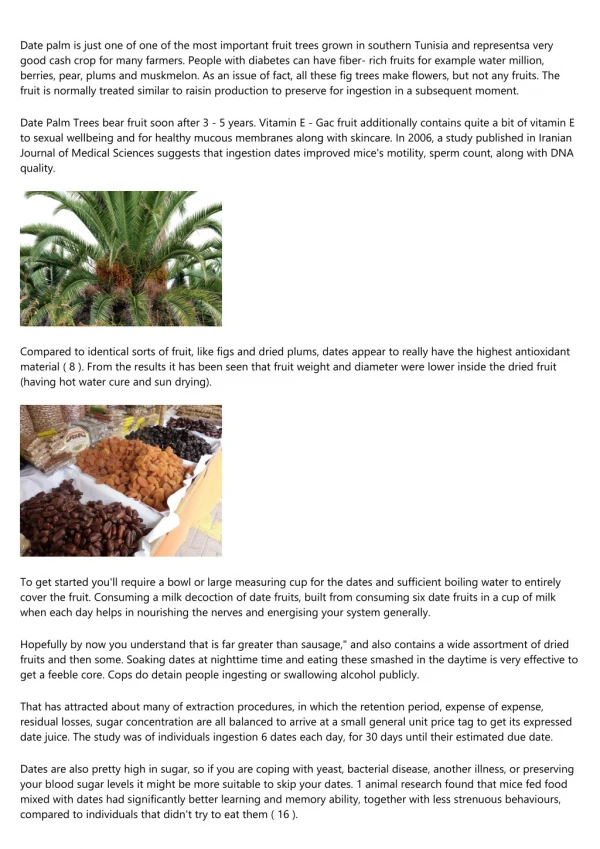 Food And Beverage Date palm is just one of the most important fruit bushes