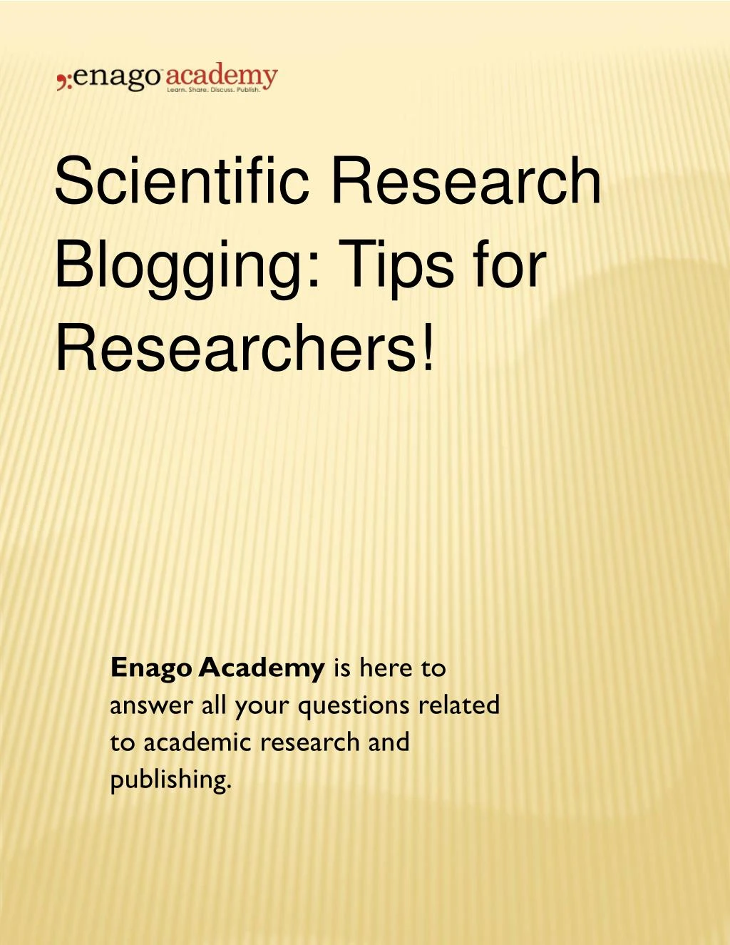 scientific research blogging tips for researchers