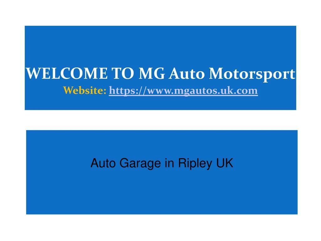 welcome to mg auto motorsport website https