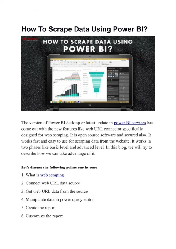 How To Scrape Data Using Power BI?