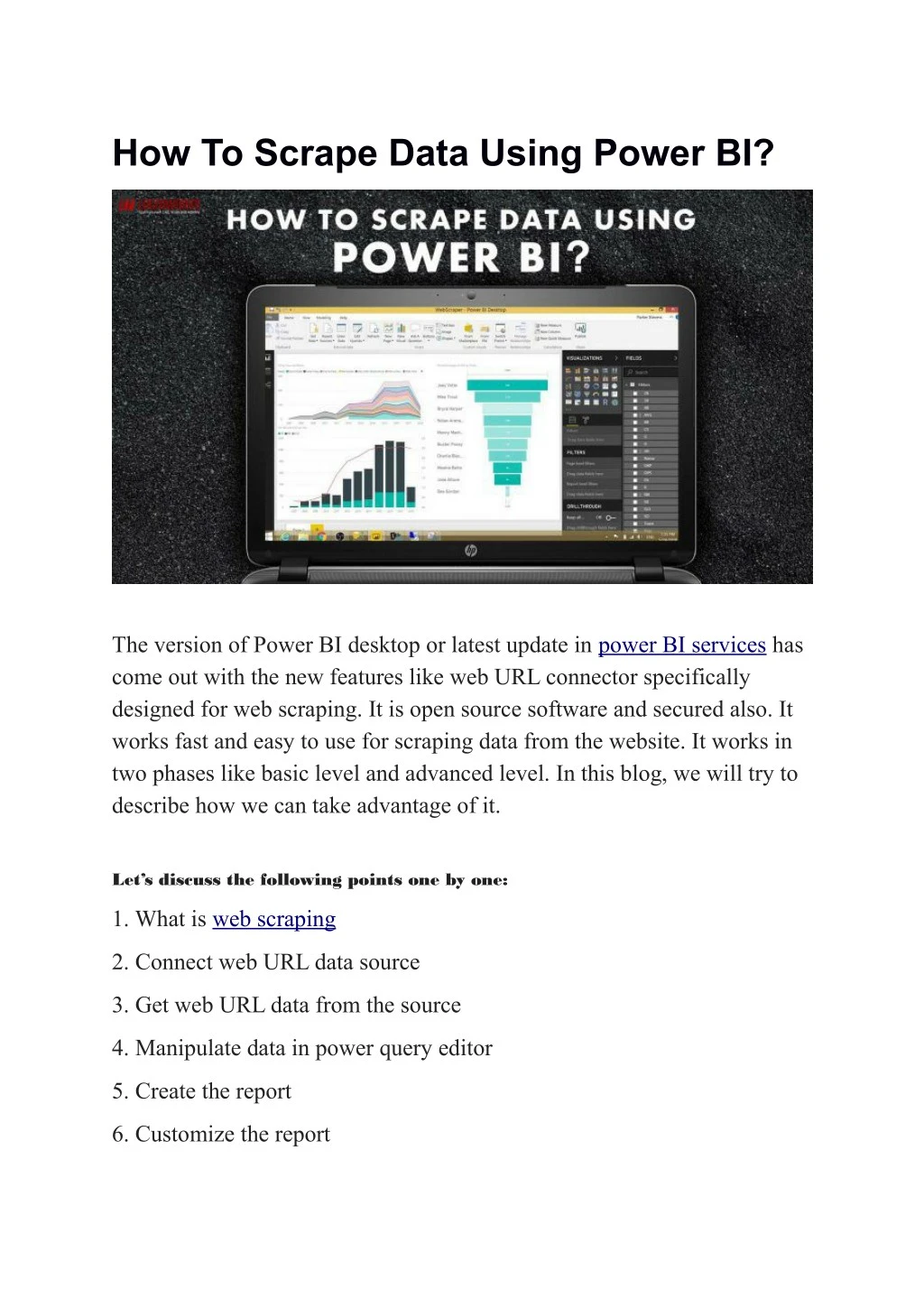 how to scrape data using power bi