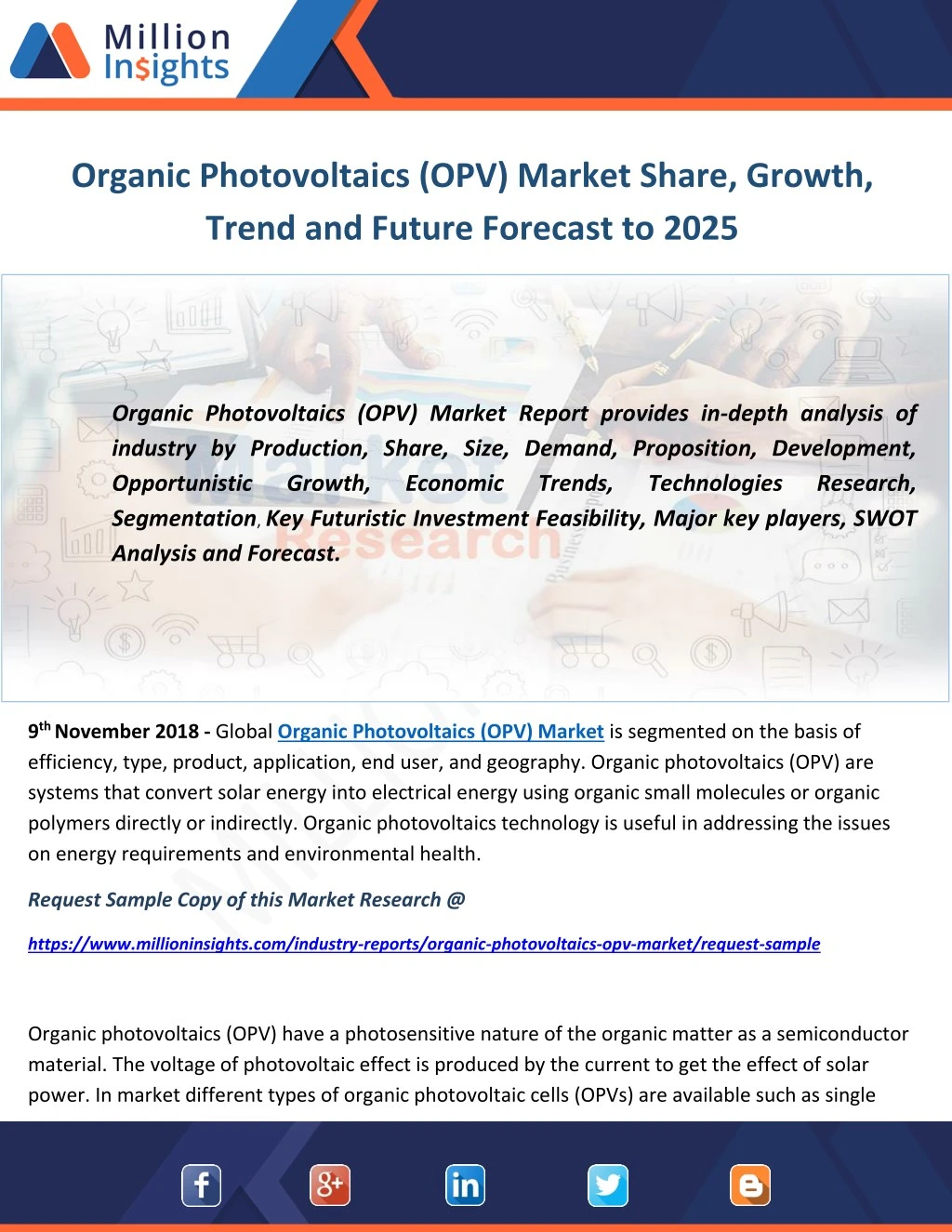 organic photovoltaics opv market share growth