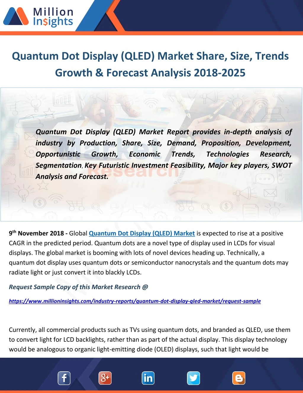 quantum dot display qled market share size trends