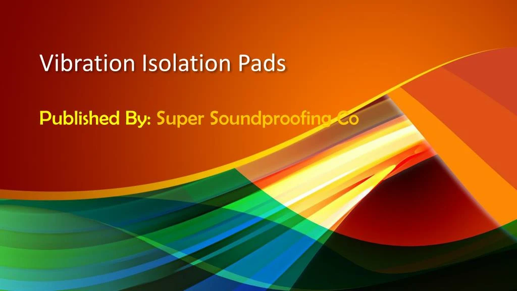 vibration isolation pads