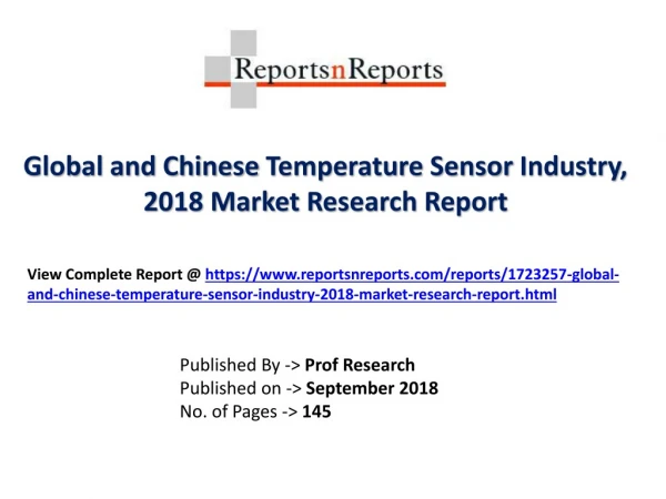 Global Temperature Sensor Industry with a focus on the Chinese Market