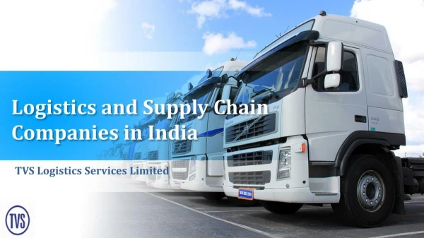 logistics and supply chain companies in india - TVS Logistics Services Limited