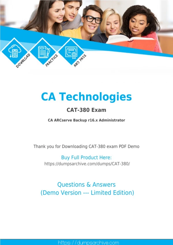 CAT-380 dumps PDF - [DumpsArchive] Latest CAT-380 Dumps PDF with Verified Answers