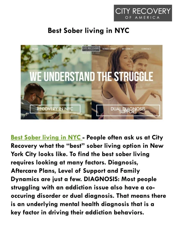 Best Sober living in NYC