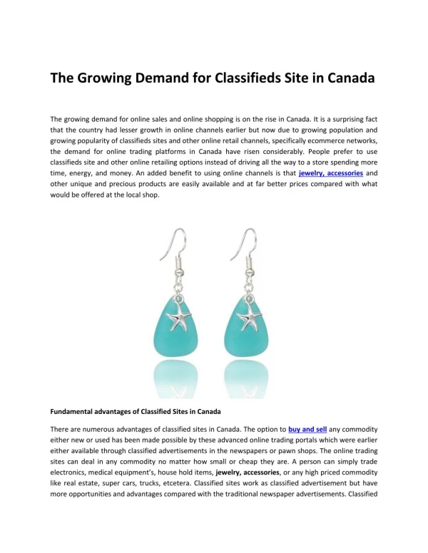 The Growing Demand for Classifieds Site in Canada