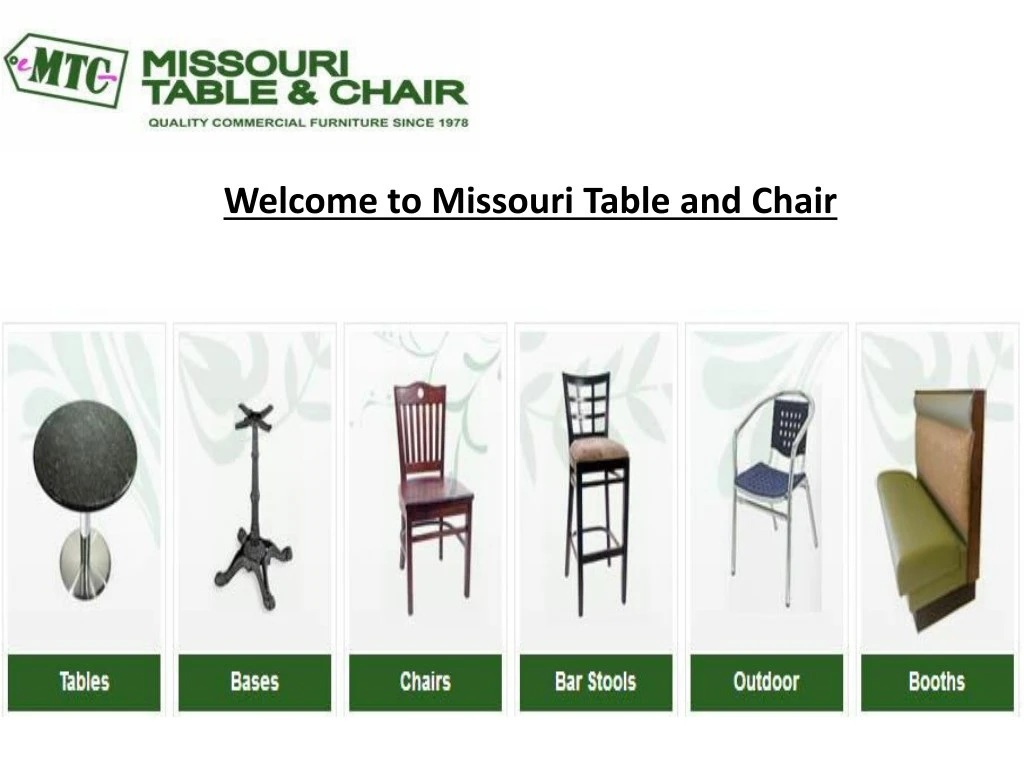 welcome to missouri table and chair