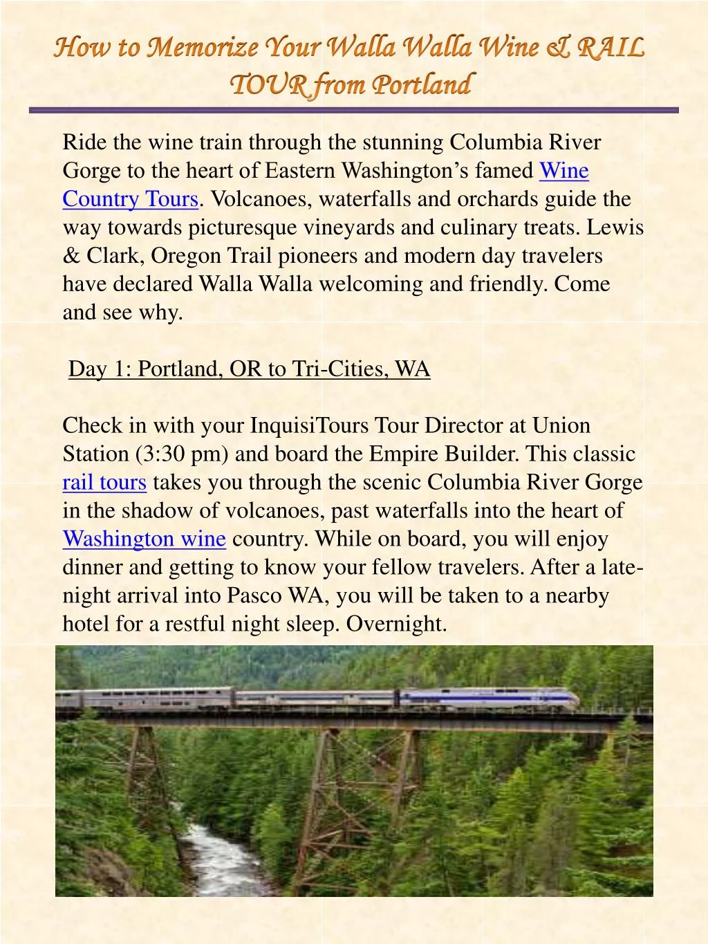 how to memorize your walla walla wine rail tour