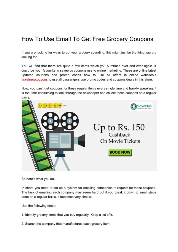How To Use Email To Get Free Grocery Coupons