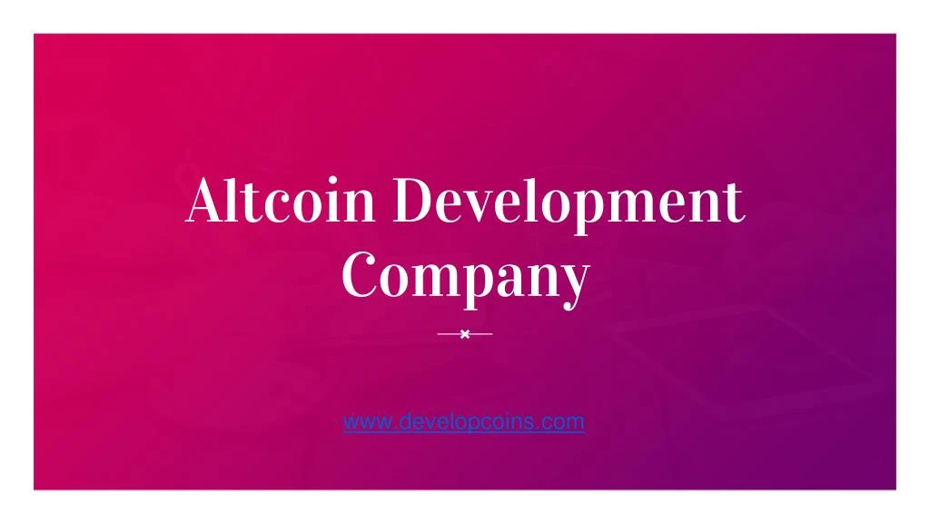 altcoin development company