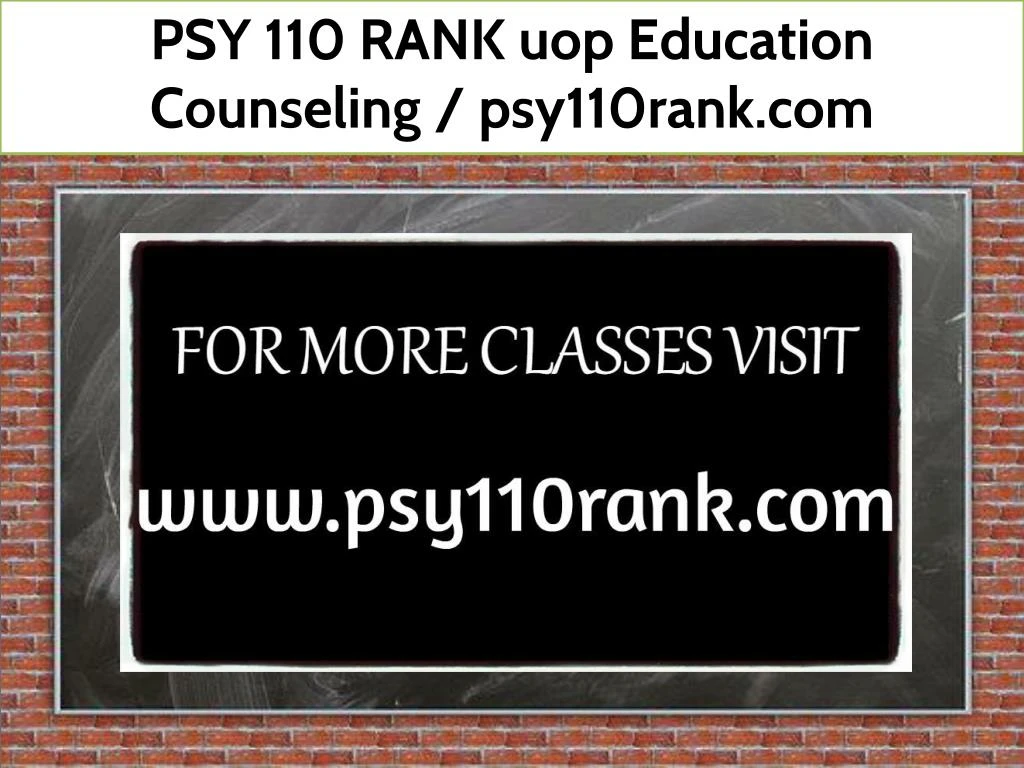 psy 110 rank uop education counseling psy110rank