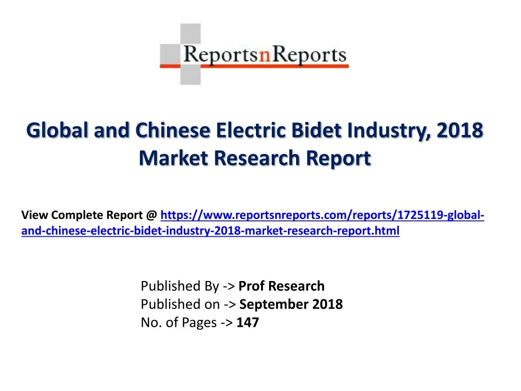 global and chinese electric bidet industry 2018