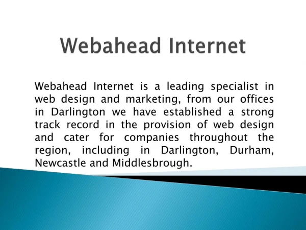 Webahead Internet Ltd | Excellent Web Designing