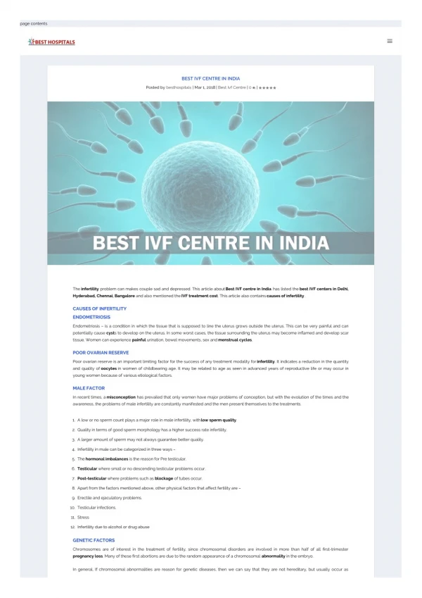 Best IVF Center in India