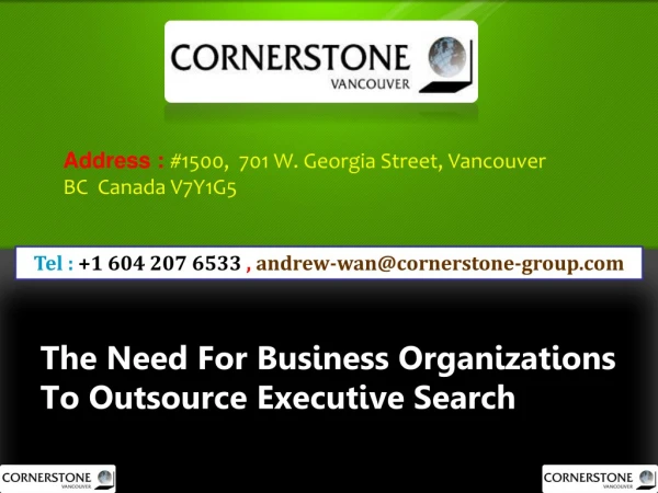 The Need For Business Organizations To Outsource Executive Search