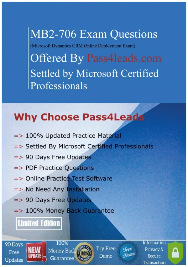 Microsoft MB2-706 MCP Practice Questions - MB2-706 PDF Dumps