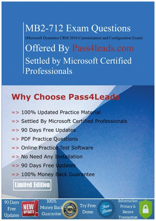 Microsoft MB2-712 MCP Practice Questions - MB2-712 PDF Dumps
