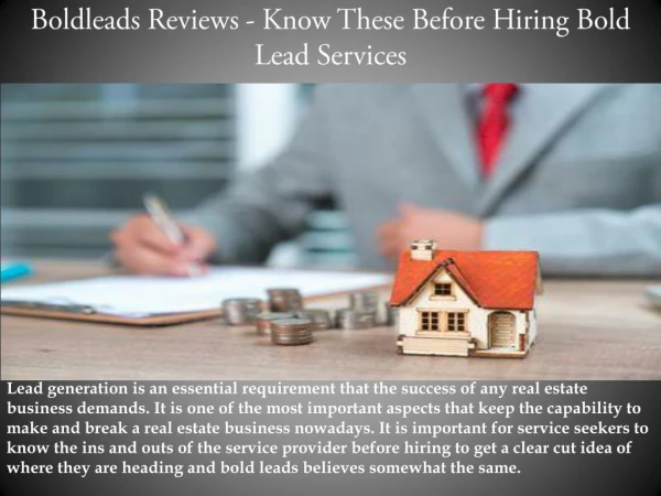 Know These Before Hiring Bold Lead Services