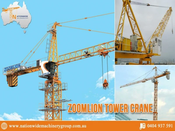 Choose The Best Zoomlion Tower Crane in Australia.