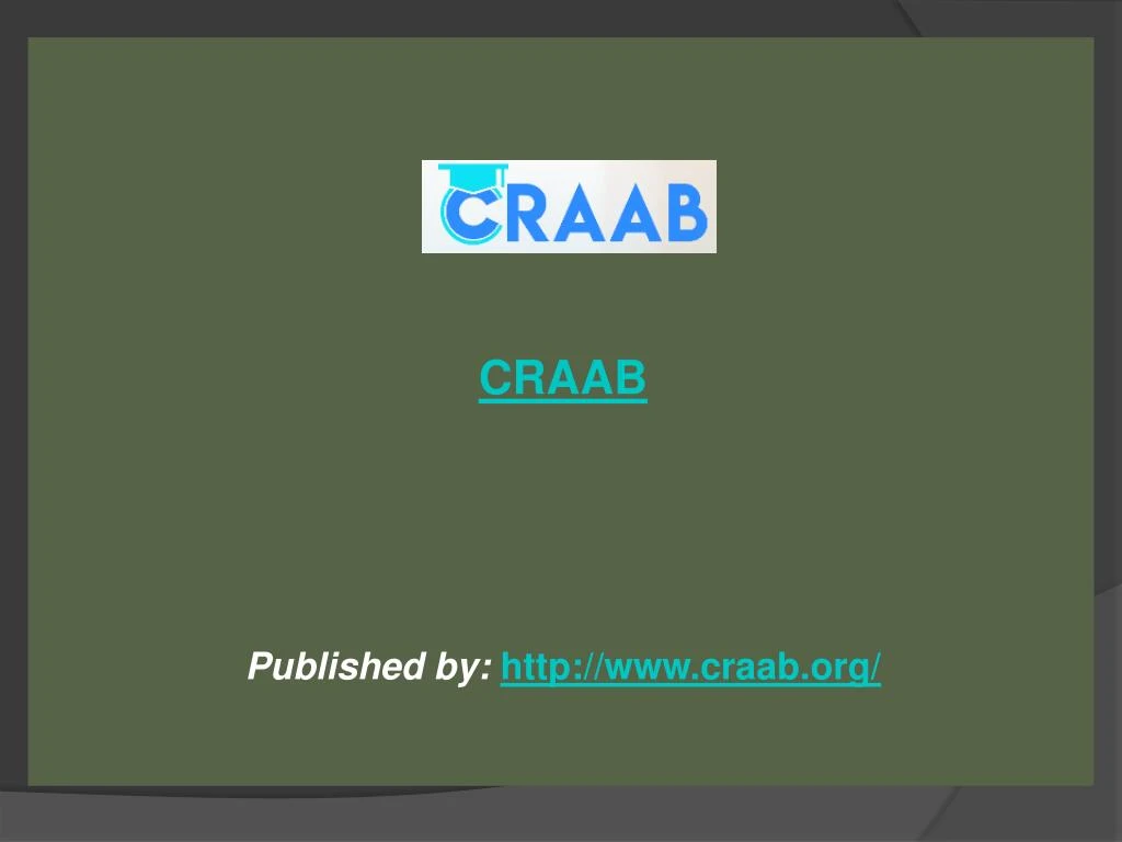 craab published by http www craab org