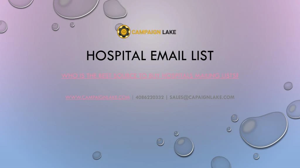 hospital email list