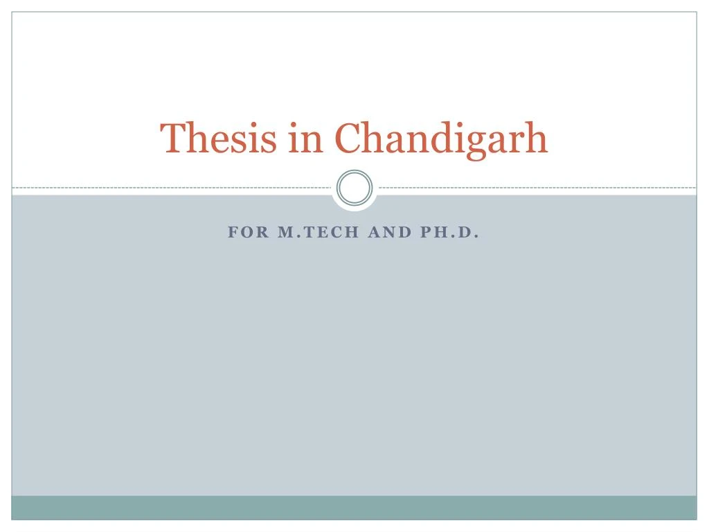 thesis in chandigarh