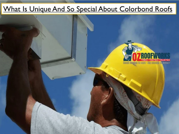 What Is Unique And So Special About Colorbond Roofs