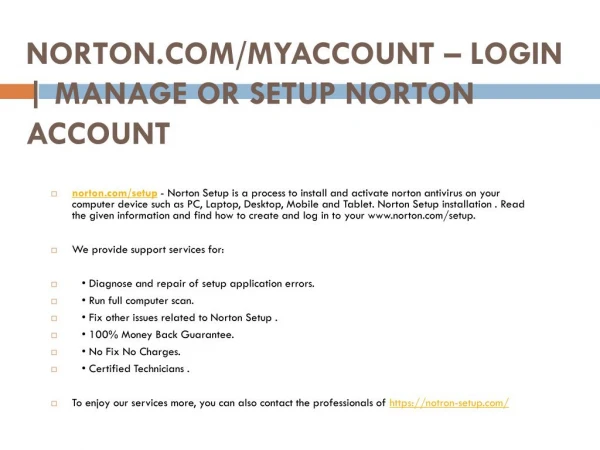 norton com myaccount login manage or setup norton account
