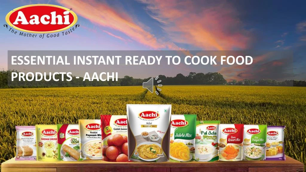 essential instant ready to cook food products