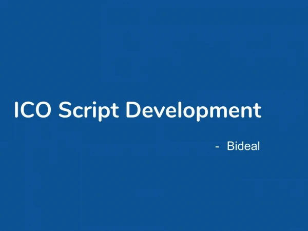 ICO Script PHP Development