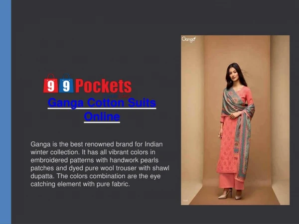 Ganga Cotton Suits Online