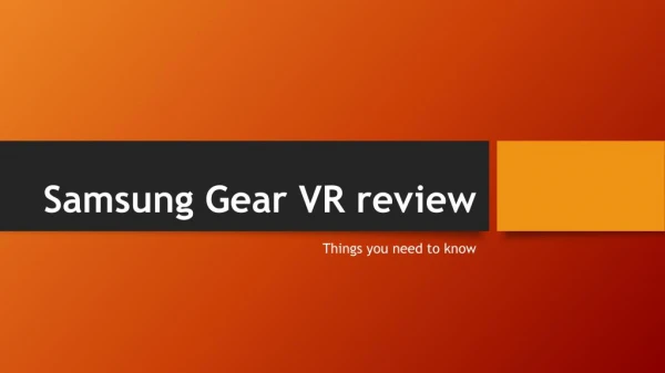Samsung gear VR Review