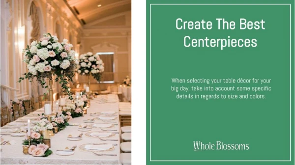 Get the best ways to create wedding centerpieces for your special day