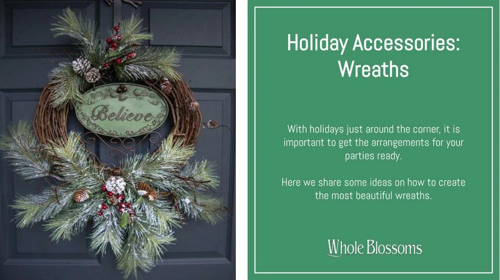 holiday accessories wreaths
