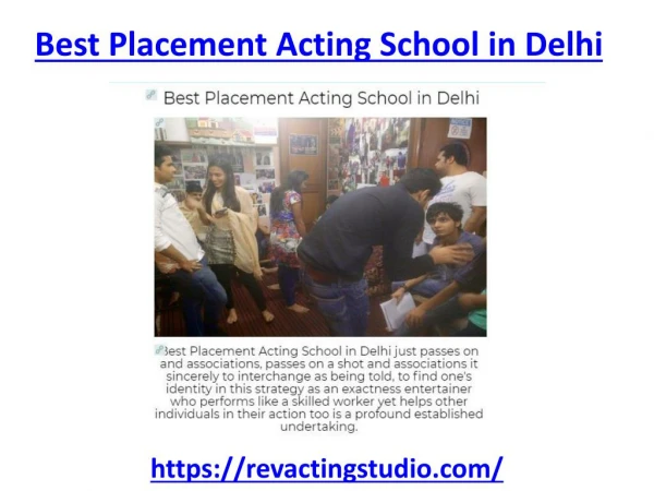 Get the best placement Acting school in Delhi