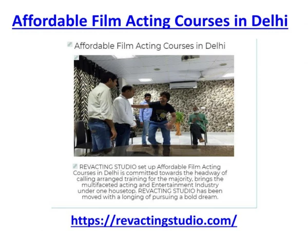 Enroll today for affordable film acting courses in Delhi
