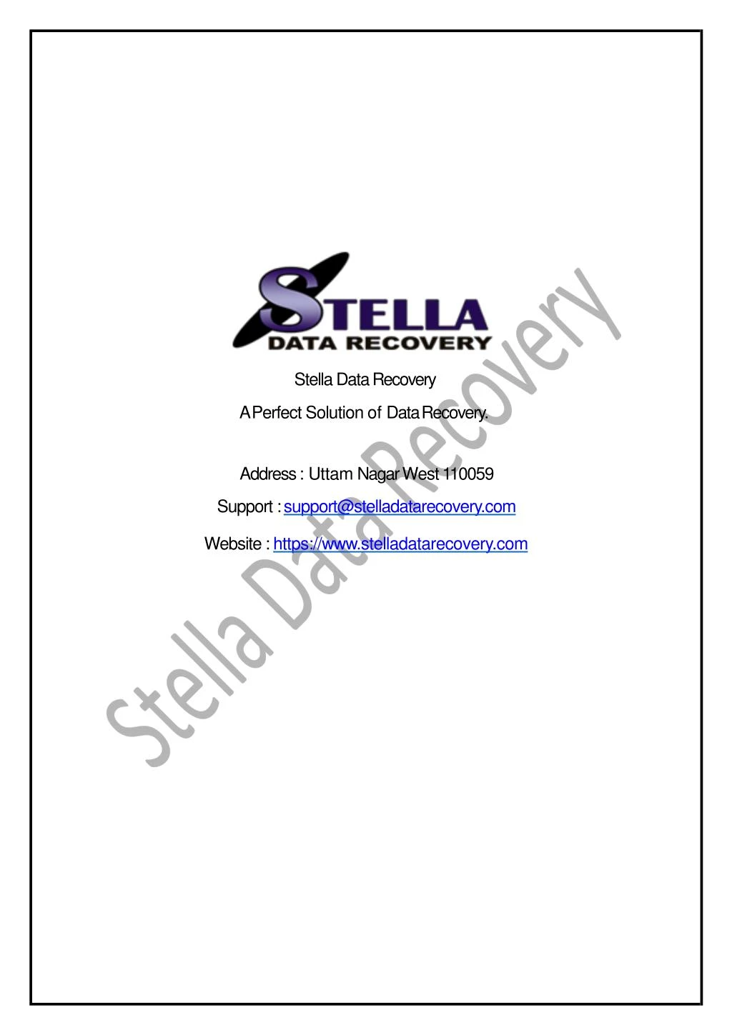 stella data recovery a perfect solution of data
