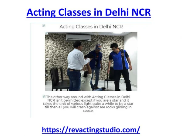 Find Top Acting classes in Delhi NCR