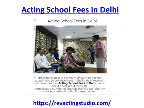 What is the acting school fees in Delhi