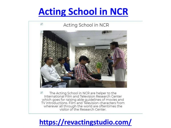 Which is the top acting school in NCR