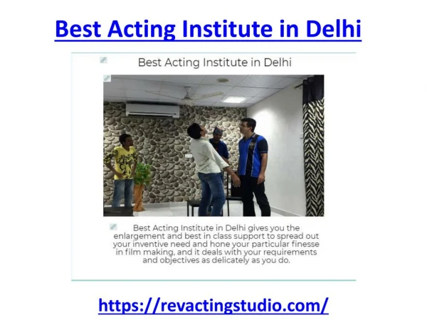 Which is the best acting institute in Delhi