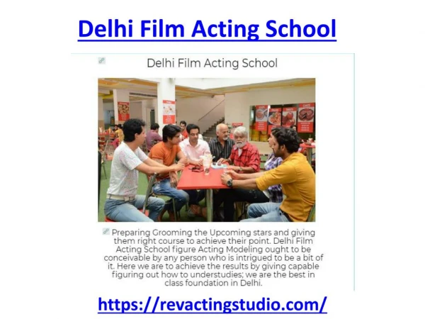 Best Affordable film & acting school in India