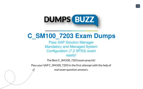 C_SM100_7203 VCE Dumps - Helps You to Pass SAP C_SM100_7203 Exam