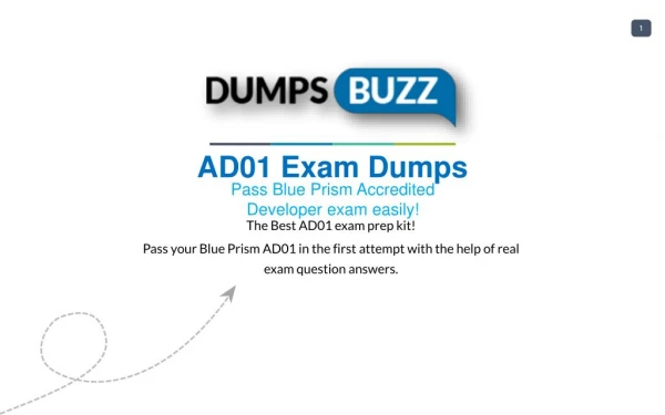 AD01 Test prep with real Blue Prism AD01 test questions answers and VCE