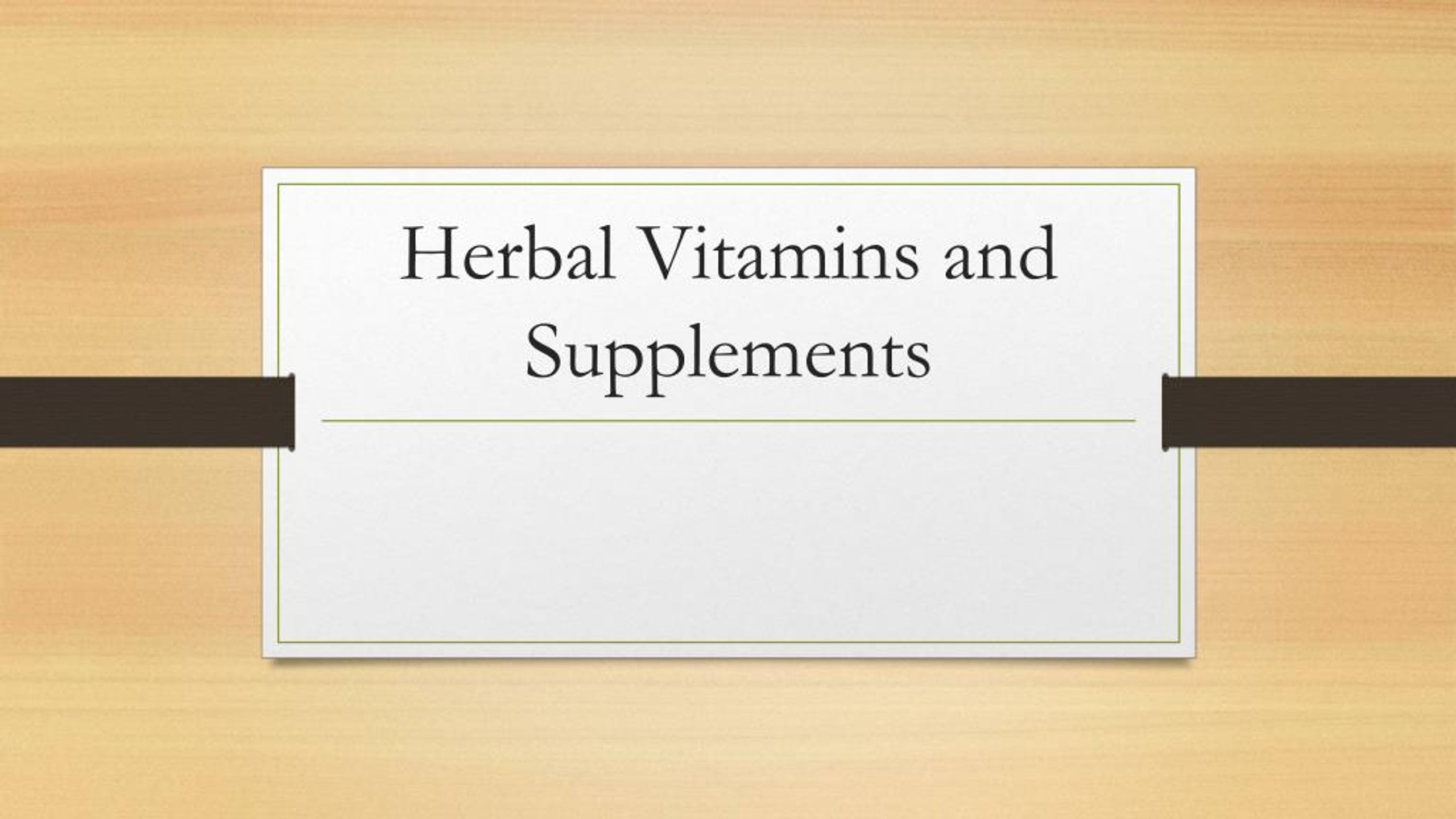 PPT - Vitamins and Supplements PowerPoint Presentation, free download ...